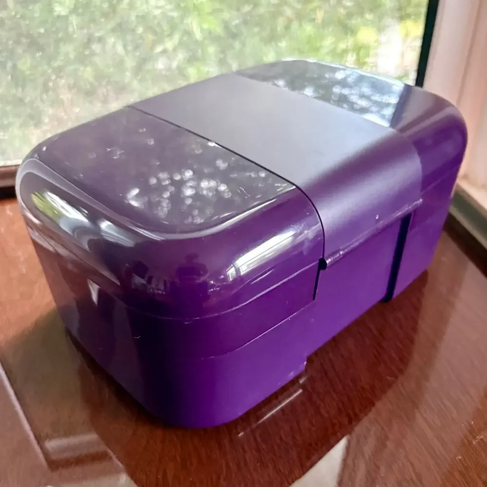 Purple Fold Out Jewelry Box Organizer Velvet Ring Storage Case